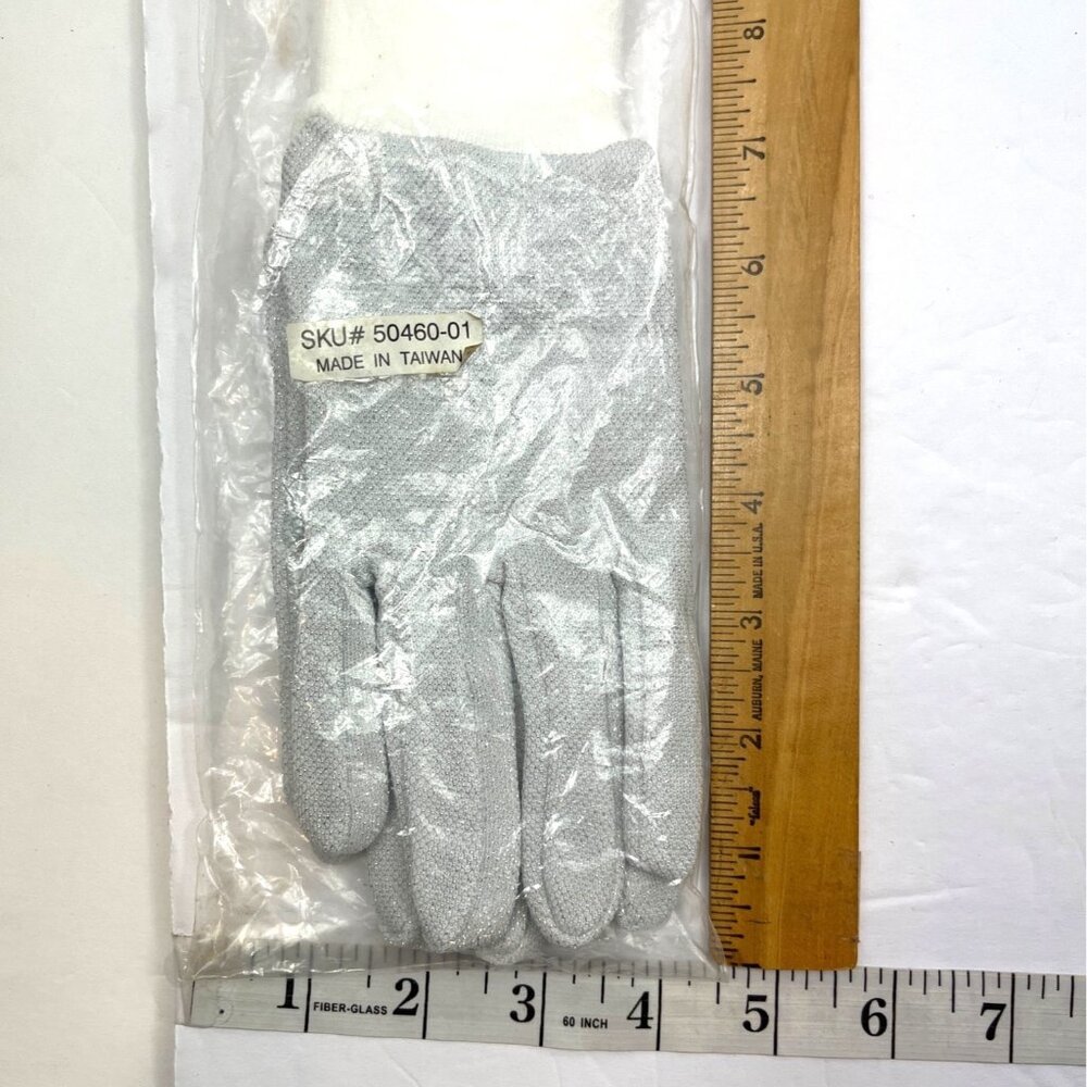 15 Pairs Metallic Gray Work Gloves One Size Fits All 15p